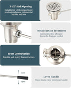3-1/2 Inch Commercial Sink Drain - Image 3