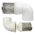 DN20 inch stainless steel filter cover connected to 90 degree elbow 3/4" PVC by Cotonlake