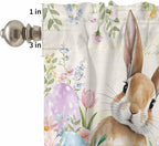 Kitchen Curtains Tiers and Valance Set of 3, Easter Light Filtering Window - Image 5