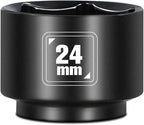 BLACKROBOT 24mm Low Profile Oil Filter Socket, 3/8" Drive 6-Point Oil Filter by BLACKROBOT