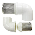 DN15 inch stainless steel filter cover connected to 90 degree elbow 1/2" PVC by Cotonlake