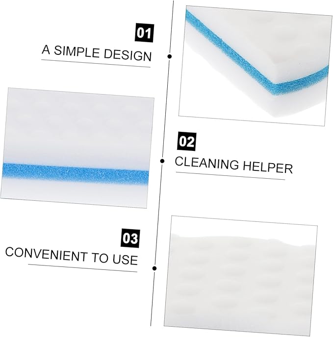 Luxshiny 10pcs Three-Layer Reusable Kitchen Sponge Scrubber Lightweight - Image 5