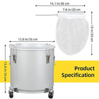 PioneerWorks Fryer Grease Bucket 8 Gal, Coated Carbon Steel Oil Filter Pot - Image 5