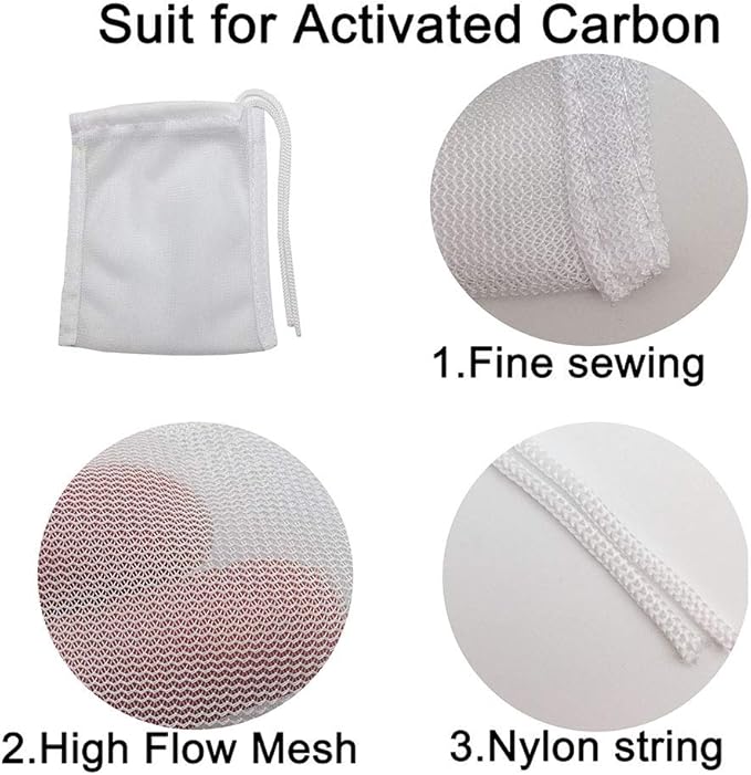 6 Pack Small Sized Filter Bags for Activated Carbon, 3 by 4 inches High Flow - Image 2