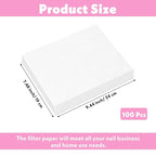 100 Pcs Nail Dust Collector Filter No-Spilling Filters Replacement Paper - Image 2