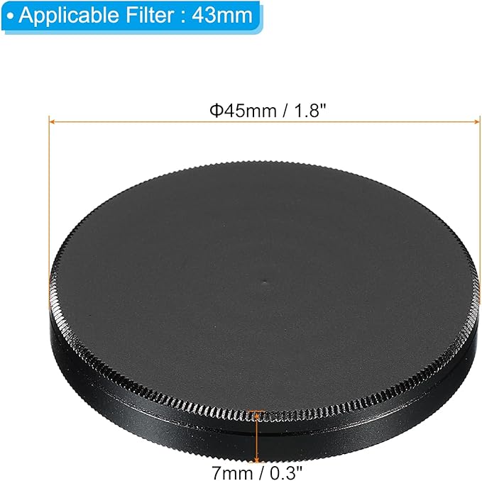 PATIKIL 43mm Lens Cap, Camera Lens Cap Cover Universal Lens Filter Stack Cap - Image 2