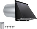6 Inch Hooded Wall Vent with Screen and Damper, 6 Inch Wall Exhaust Vent Cover by JYINCPED