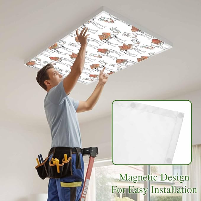 1 Pack Fluorescent Light Cover, Sand Camel Light Covers - Image 3