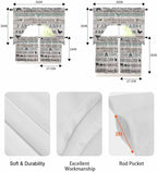 Farmhouse Swag Kitchen Curtains Valance and Tier Set, Rod Pocket Short Curtain - Image 6