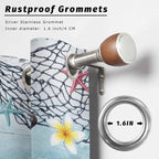 Ocean Gnome Outdoor Curtains for Patio Summer Marine Plumeria Shell Wood Blue - Image 2