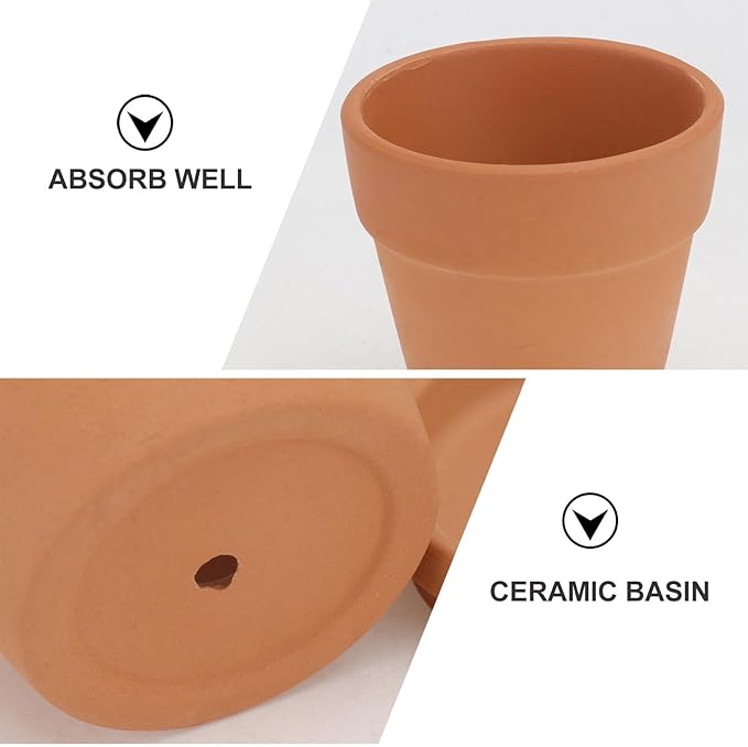 Veemoon 5pcs Red Clay Succulent Flower Pots - Image 8