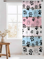 Sheer Curtains 84 Inches Long, Vintage Farmhouse Wooden Grain Privacy Voile - Image 3