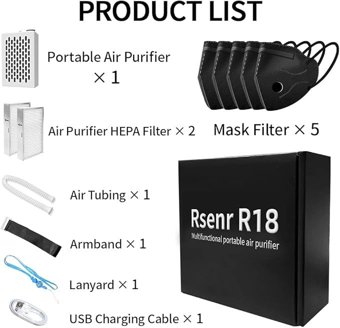 Electric Wearable Air Purifier Maskes, Air Supply, - Image 6