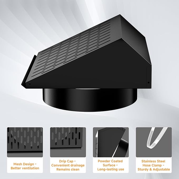10 Inch Exhaust Vent Cover, Wall Vent Cover - Image 5