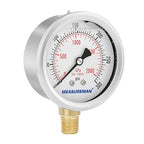 MEASUREMAN 2-1/2inch Dial Size, Glycerin Filled Pressure Gauge, 0-300psi/kpa - Image 6
