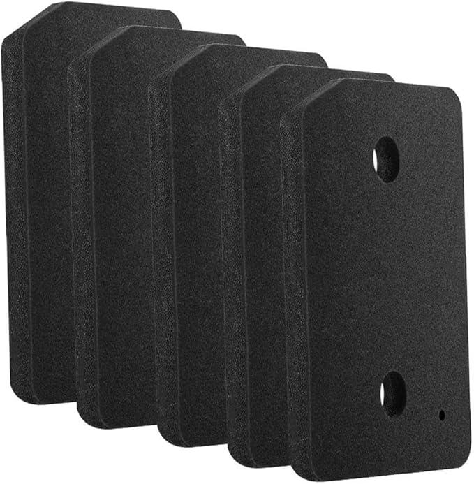 5 Pack Black Sponge Filter Mat For Replacement Foam Filters For Dust Control by Unknown
