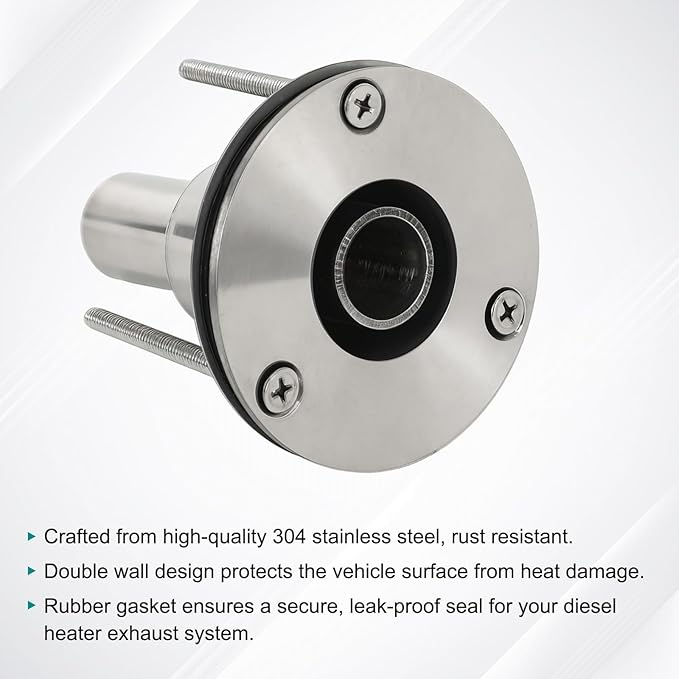 24mm Stainless Steel Exhaust Pipe Air Intake Filter and Pipe Double Wall - Image 3