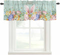 Easter Curtain Valances for Windows, Kitchen Valance Window Treatment, Spring by Unknown