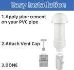 1.5 Inch Vent Stack Pipe Filter, Septic Tank Filter Vent Sewer Vents Cap - Image 7