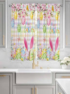 Happy Easter Living Room Curtains 72 Inches length, Spring Bunny Colorful Eggs - Image 3