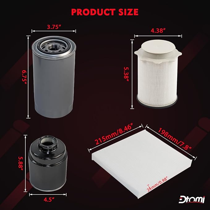 6.7L Cummins Diesel, Fuel/Water Separator Fuel Filter, Cabin Air, Air Filter - Image 5