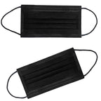 NNPCBT 100PCS 3 Ply Black Disposable Face Mask Filter Protection Face Masks - Image 6