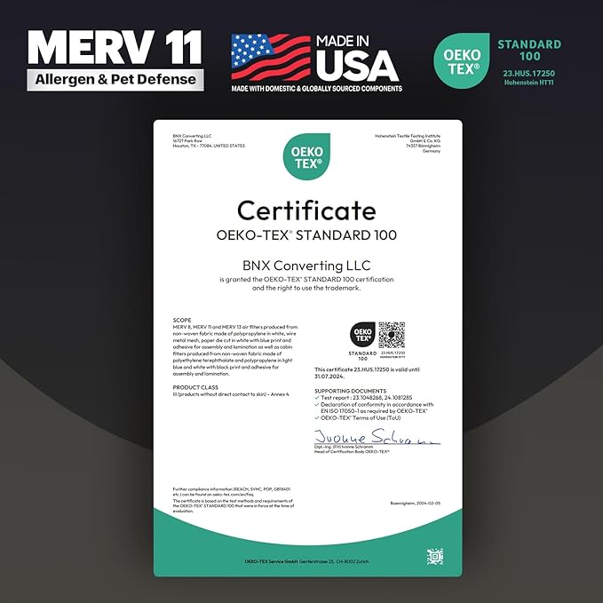 BNX TruFilter 20x20x5 MERV 11 Air Filter - Image 5