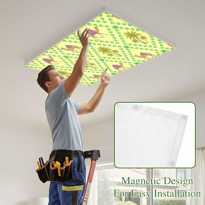 3 Pack Fluorescent Light Cover, Desert Sand Camels Light Covers - Image 3