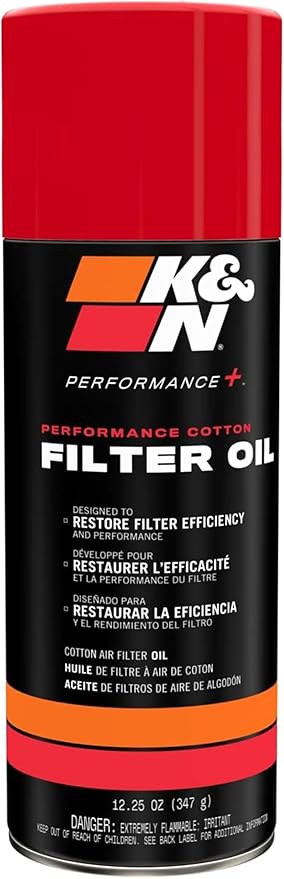 K&N Air Filter Oil: Aerosol; Restore Engine Air Filter Performance and by KNEngineeringInc