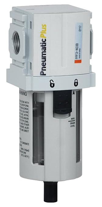 PneumaticPlus PPF3-N03B Compressed Air Particulate Filter 3/8" NPT, 5 Micron by PneumaticPlus