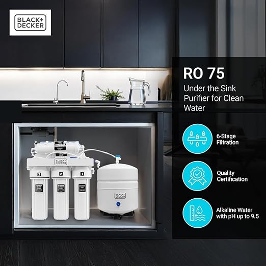 BLACK+DECKER RO 75 Under Sink Water Filter, Alkaline 6-Stage Filtration System - Image 2
