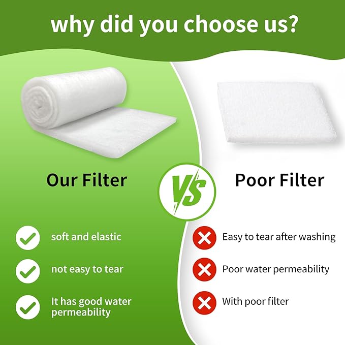 Aquarium Filter Floss 12"x72"x0.13" Filter Floss - Image 8
