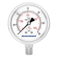 MEASUREMAN Fully Stainless Steel Hydraulic Glycerin Filled Pressure Gauge by MEASUREMAN