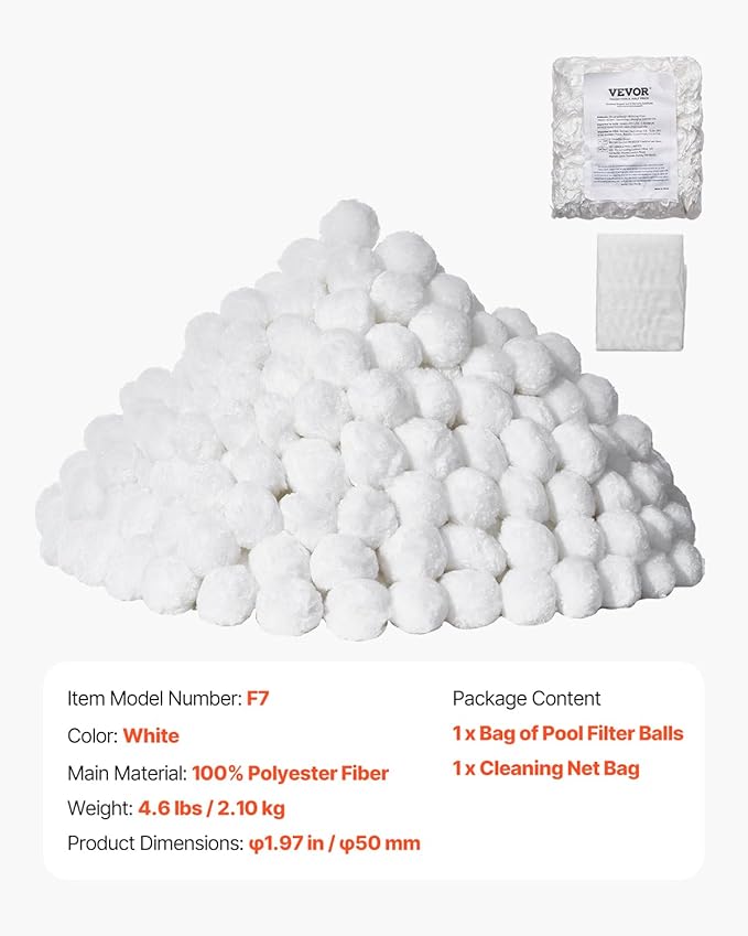 VEVOR Pool Filter Balls for Sand Filter, 4.6 lbs, Filter Balls Replace Pool - Image 7