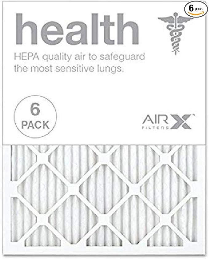 AIRX WICKED CLEAN AIR. HEALTH 20x25x1 MERV 13 Pleated Air Filter by AIRXFILTERSWICKEDCLEANAIR