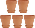 5pcs Red Terracotta Succulent Flower Pots by OSALADI