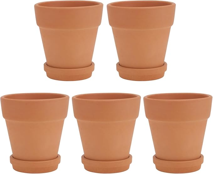 5pcs Red Terracotta Succulent Flower Pots by OSALADI