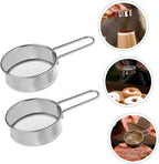 Healifty 2Pcs Stainless Steel Powder Sugar Sifter Baking Flour Sieve - Image 4