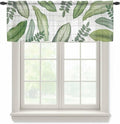 Summer Palm Leaf Sheer Valance Curtains by Houseown