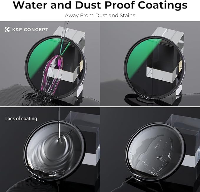 K&F CONCEPT 77mm ND8 Lens Filter and CPL Circular Polarizing Filter 2 in 1 - Image 4