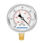 MEASUREMAN 2-1/2" dial, Glycerin Filled, Stainless Steel case, Brass Inside by MEASUREMAN