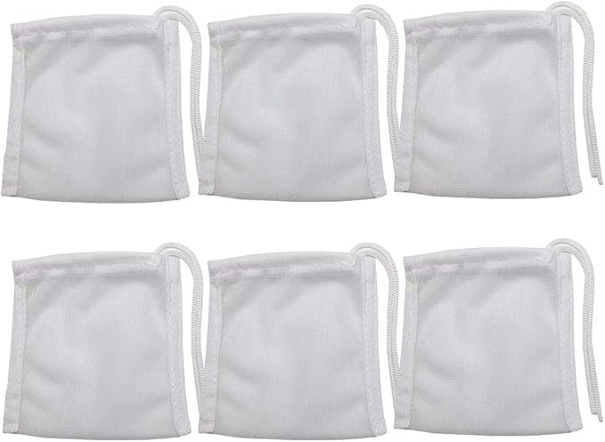 6 Pack Small Sized Filter Bags for Activated Carbon, 3 by 4 inches High Flow by DEECOOYA