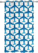 Blue Aircraft Waterproof Outdoor Curtains - Image 2