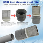 3" Stainless Steel Filter DN80 Suction Strainers Used to Remove Debris and - Image 3
