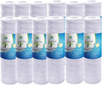 CFS – 12 Pack String Wound Sediment Water Filter Cartridges Compatible by CompleteFiltrationServices