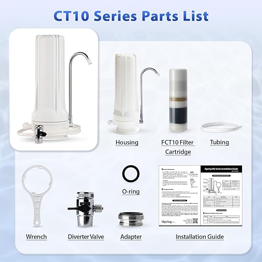 iSpring CT10-W Countertop Water Filter, Bad Odor, and Chlorine - Image 6
