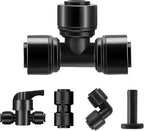 45 Pack Quick Connect 1/4" Drip Tubing Irrigation Fittings Kit Universal 1/4'' by WelcometoSpalolen