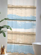 Sheer Curtains 84 Inches Long, Vintage Geometric Blue Semi Sheer Curtains Light - Image 4