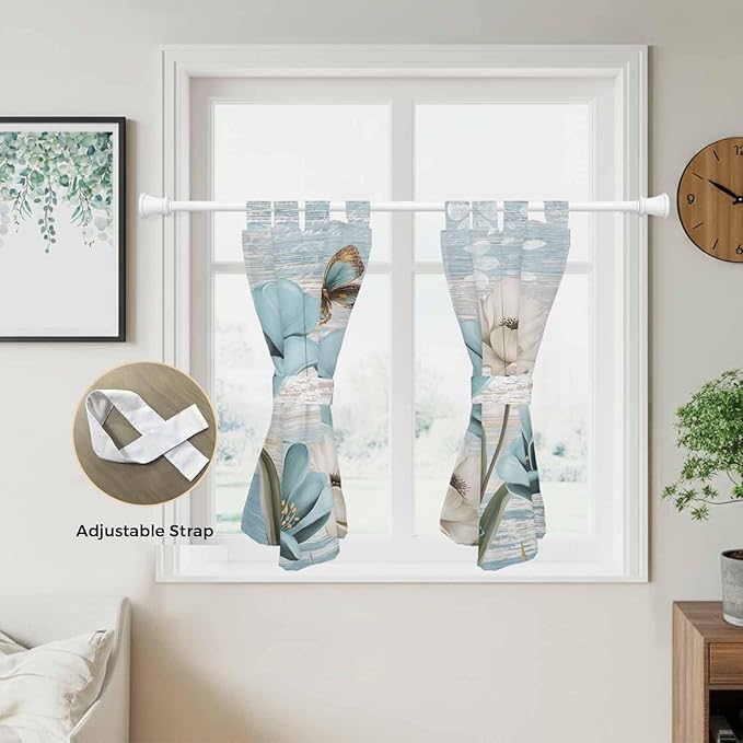 Spring Floral Bedroom Curtains 63 Inch Length, Window Curtains Tab Top - Image 5