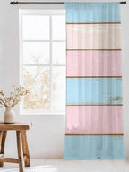 Sheer Curtains 96 Inches Long, Farmhouse Country Shabby Striped Privacy Voile - Image 3